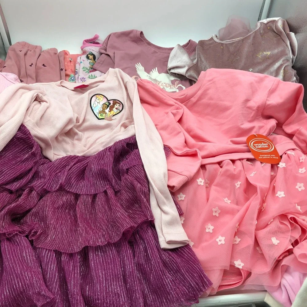 Girls Size 6 Fall Winter Clothing BUNDLE Pajamas Long Sleeve Dress Tops Sweats